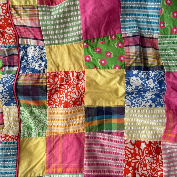 Lily Pulitzer beautiful white label patchwork dress size 4 women’s - Picture 2 of 4